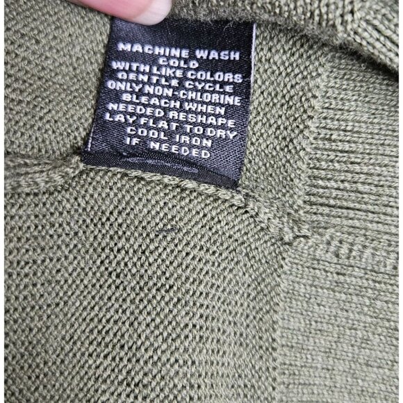 Verve Ami Open Front Cardigan Star Back Detail & Zipper Pockets Women Size S - Picture 8 of 8